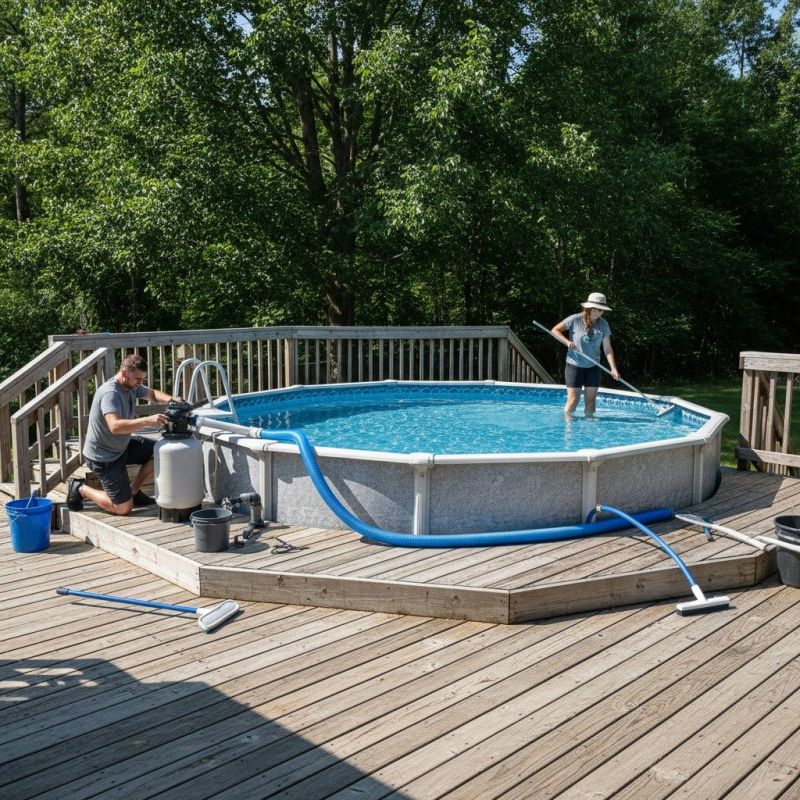 Pool Deck Algae Removal